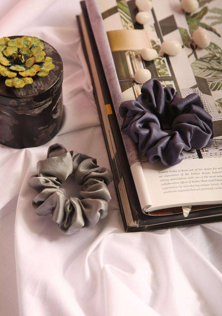 Multi Solid Silk Hair Accessories - Indya
