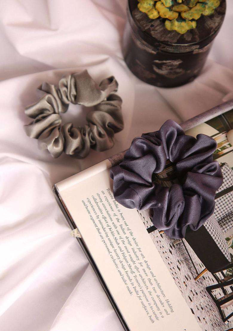 Multi Solid Silk Hair Accessories - Indya