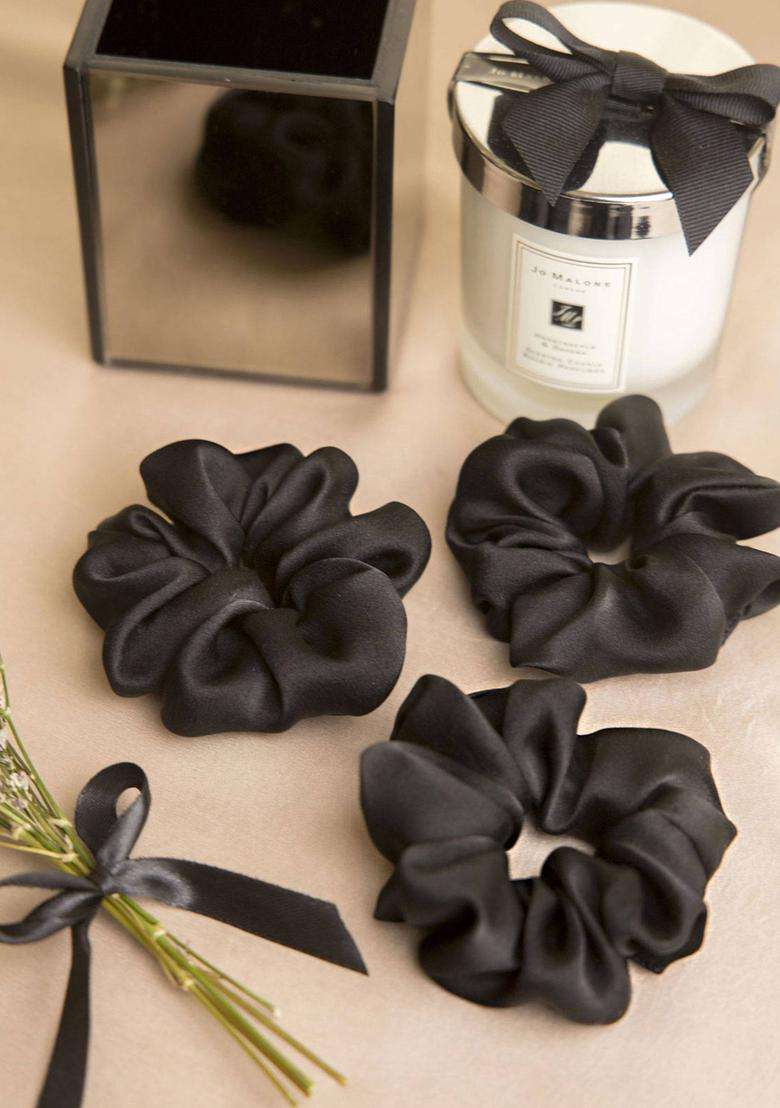 Multi Solid Silk Hair Accessories - Indya