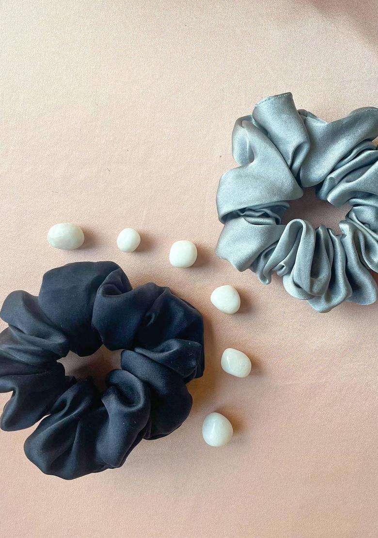 Multi Solid Silk Hair Accessories - Indya