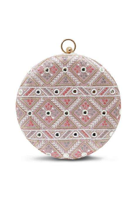 Pink Embroidered Clutches