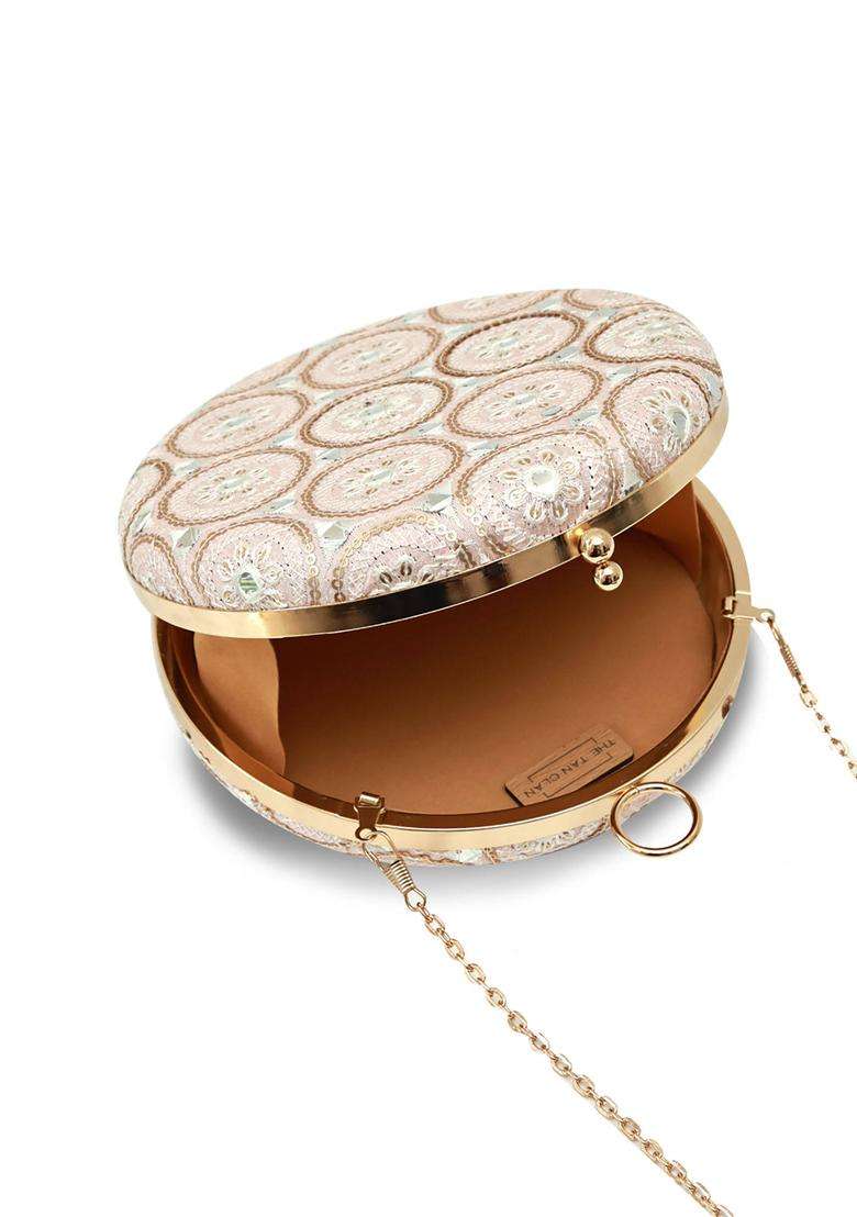 Pink Embroidered Clutches - Indya
