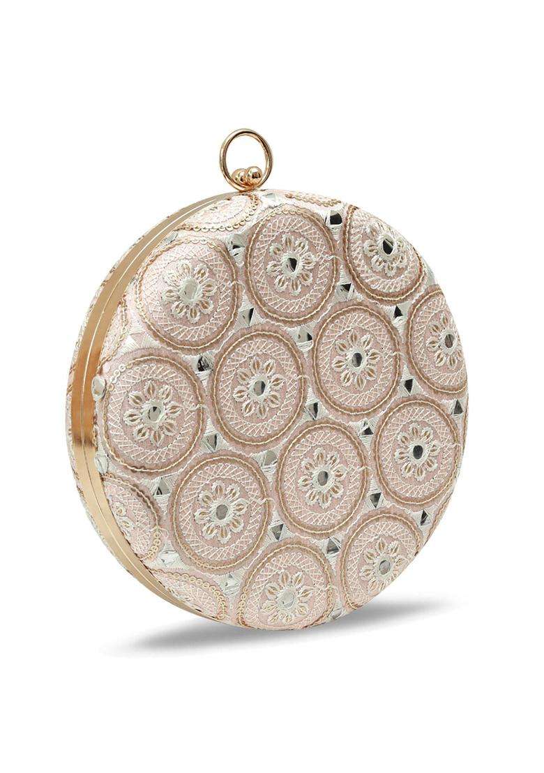 Pink Embroidered Clutches - Indya