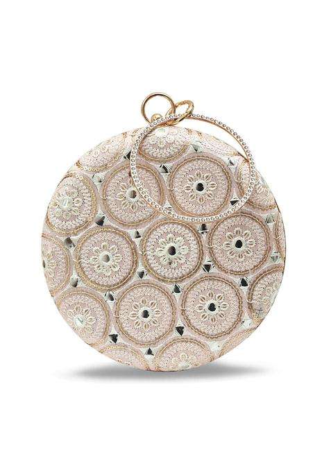 Pink Embroidered Clutches