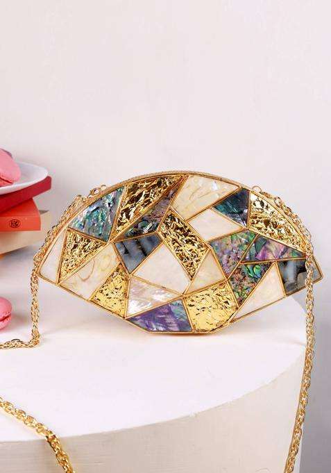 Multi Embellished Brass Clutches