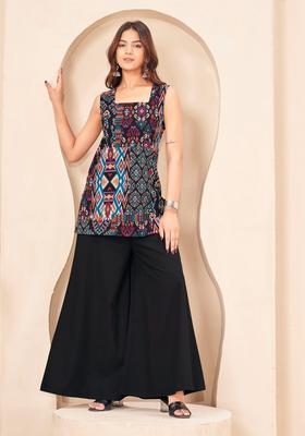 Black Printed Cotton Co-Ord Set