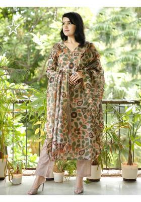 Multicolor Floral Print Rayon Kurta Set