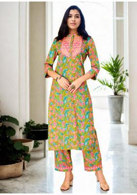 Green Printed Cotton Co-Ord Set
