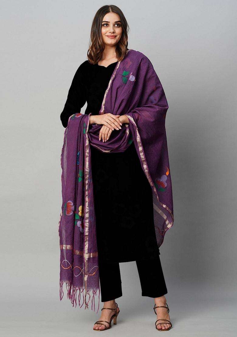 Black Solid Rayon Kurta Set - Indya