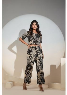 Black Floral Cotton Co-Ord Set