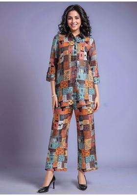 Multicolor Printed Cotton Co-Ord Set