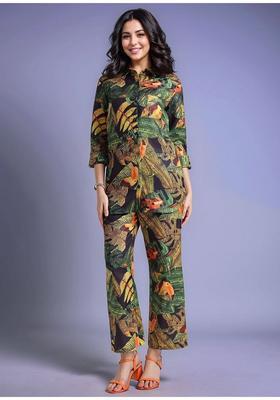 Green Printed Cotton Co-Ord Set