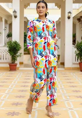 Multicolor Printed Cotton Co-Ord Set