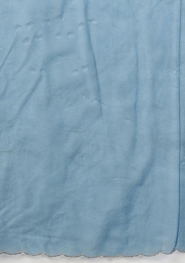 Chocolate Brown Embroidery Silk Kurta Set - Indya