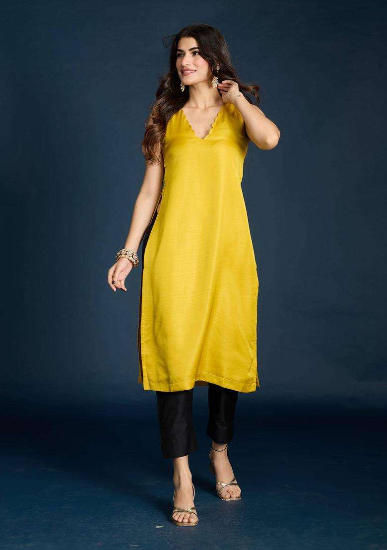 Black Slim Fit Pant for Women Festive Wear - Indya
