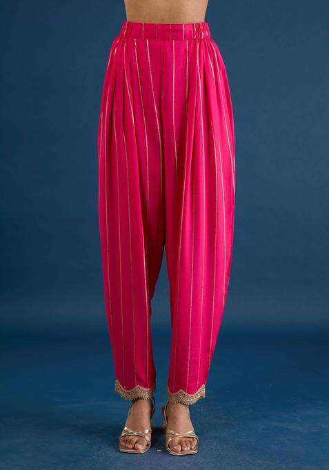 Fuchsia Pink Embellished Salwar for Women Festive Wear