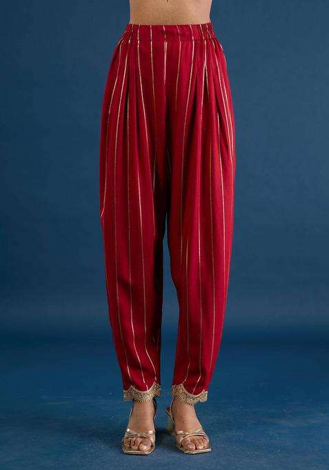 Maroon Embellished Salwar for Women Festive Wear