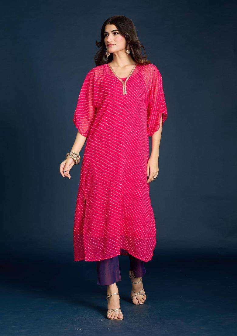 Purple Slim Fit Pant for Women Festive Wear - Indya