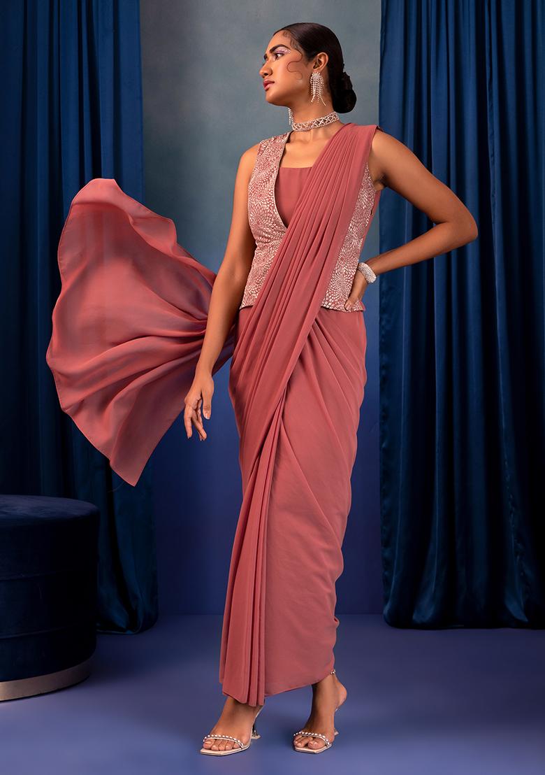 peplum blouse for silk saree