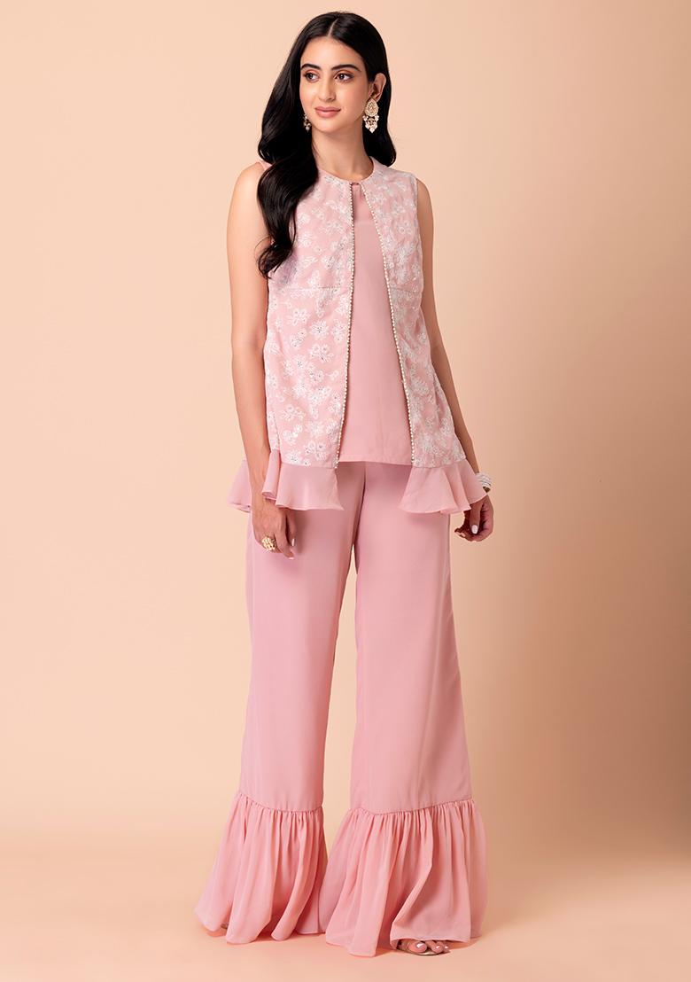 Arushi Mehra in Dusty Pink Kurta and Sharara Set main image 1