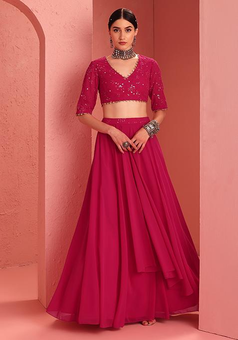 Women's Designer Multi Layer Skirt Lehenga Only