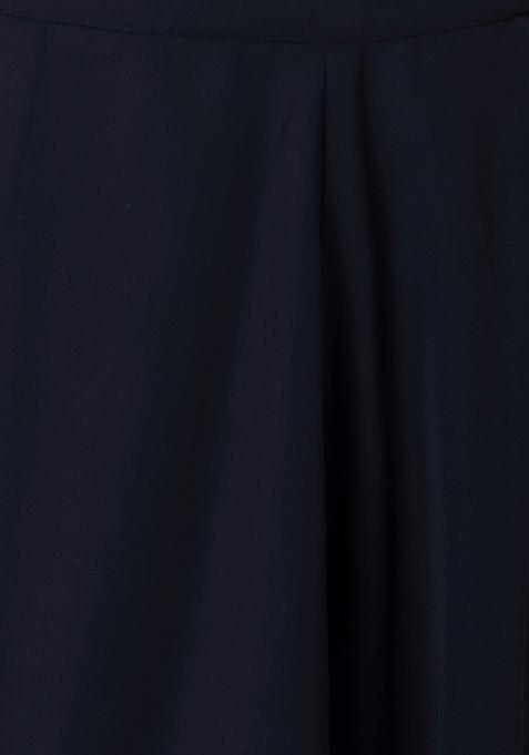 Buy Women Navy Foil Tiered Lehenga Skirt With Belt - Designer - Indya