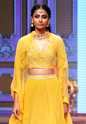 Yellow Floral Embroidered Blouse