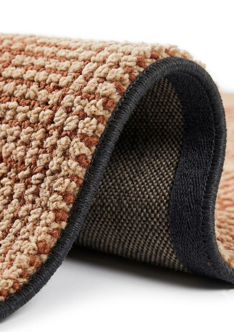 Saffron Rugs Hand Tufted Dusty Beige Checkered Contemporary Rectangular Wool Area Rug - Indya