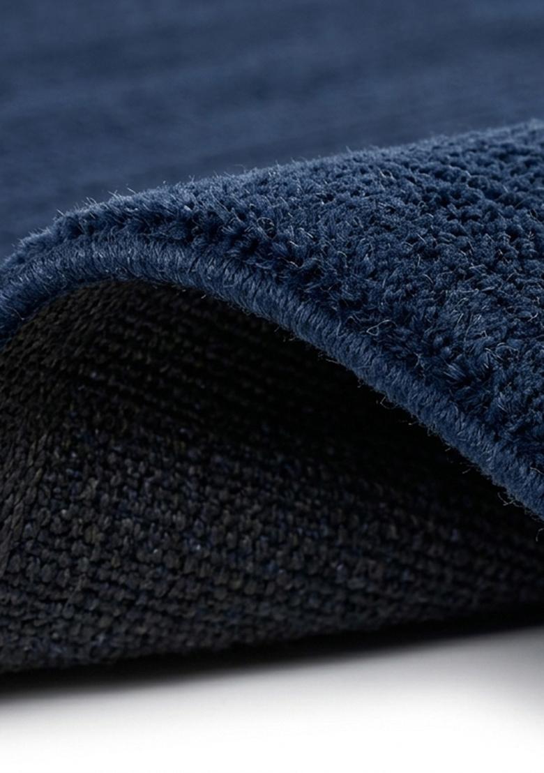 Saffron Rugs Hand Tufted Navy Blue Solid Contemporary Rectangular Wool Area Rug - Indya