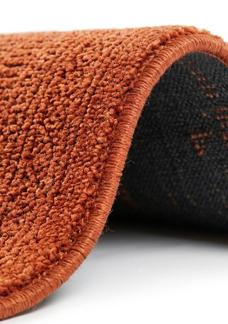 Saffron Rugs Hand Tufted Terracotta Rust Solid 0 Rectangular Wool Area Rug - Indya