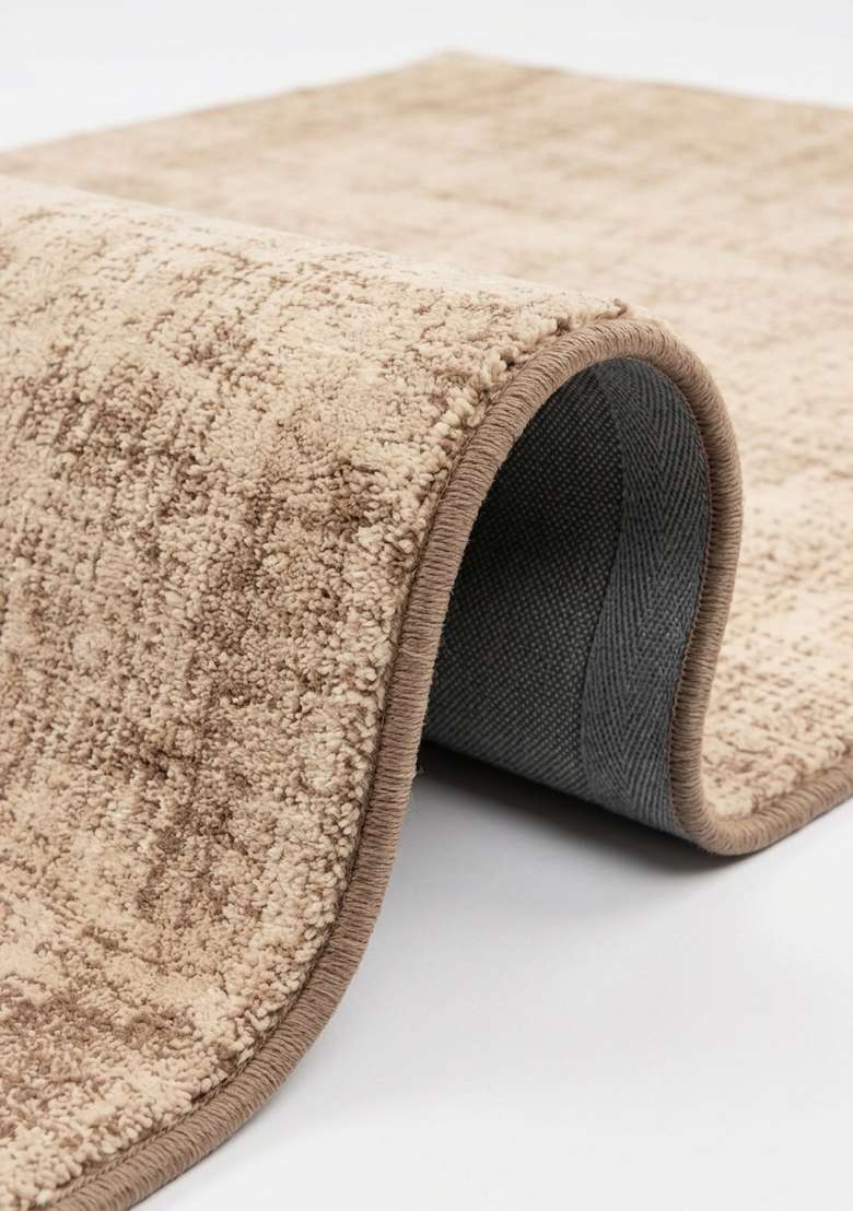 Saffron Rugs Hand-Tufted 100% Wool Area Rug | Beige Rectangular Rug | Cotton Backing | Transitional Solid Home Decor Carpet for Living Room Bedroom - Indya