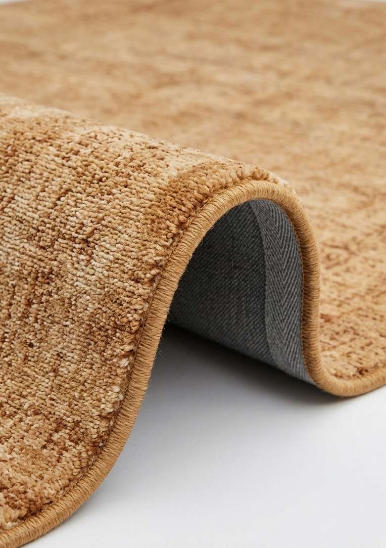 Saffron Rugs Hand-Tufted 100% Wool Area Rug | Rust Orange Rectangular Rug | Cotton Backing | Transitional Solid Home Decor Carpet for Living Room Bedroom - Indya