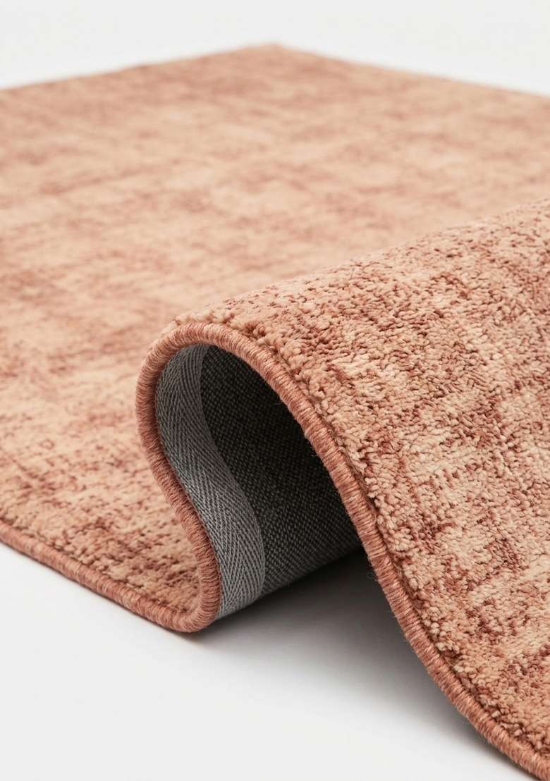 Saffron Rugs Hand-Tufted 100% Wool Area Rug | Dusty Rose Rectangular Rug | Cotton Backing | Transitional Solid Home Decor Carpet for Living Room Bedroom - Indya