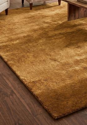 Saffron Rugs Hand-Tufted 100% Wool Area Rug | Mustard Yellow Rectangular Rug | Cotton Backing | Shag Solid Home Decor Carpet for Living Room Bedroom