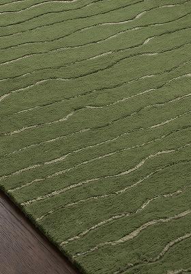 Saffron Rugs Hand-Tufted 100% Wool Area Rug | Olive Green Rectangular Rug | Cotton Backing | Minimalist Striped Home Decor Carpet for Living Room Bedroom