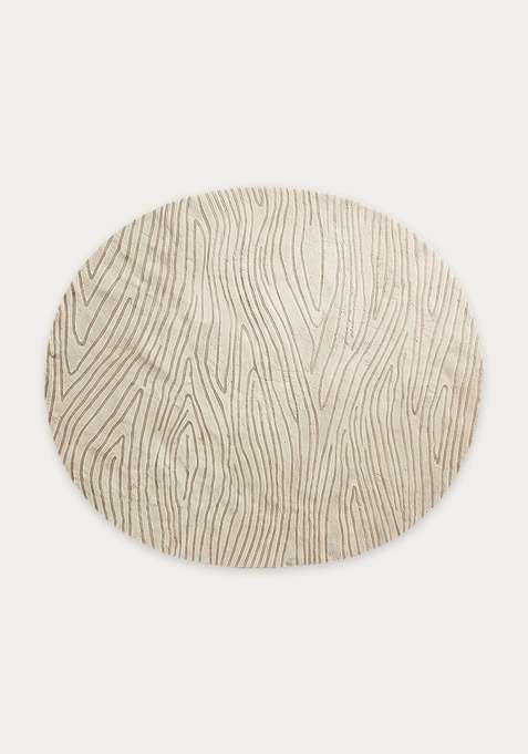 100% Wool Handmade Ivory Rug | Contemporary Swirls Oval Carpet With Cotton Backing For Living Room