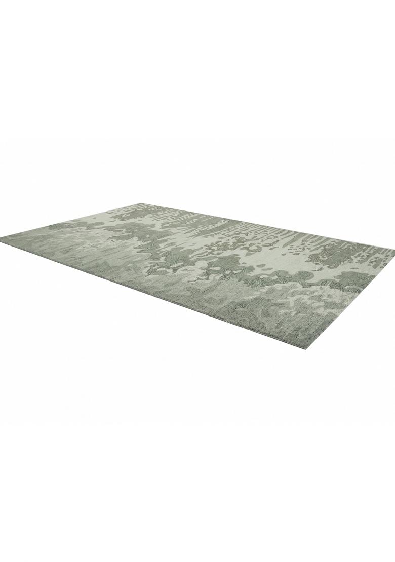 Saffron Rugs Hand Tufted Sage Green Marble Contemporary Rectangular Wool Area Rug - Indya