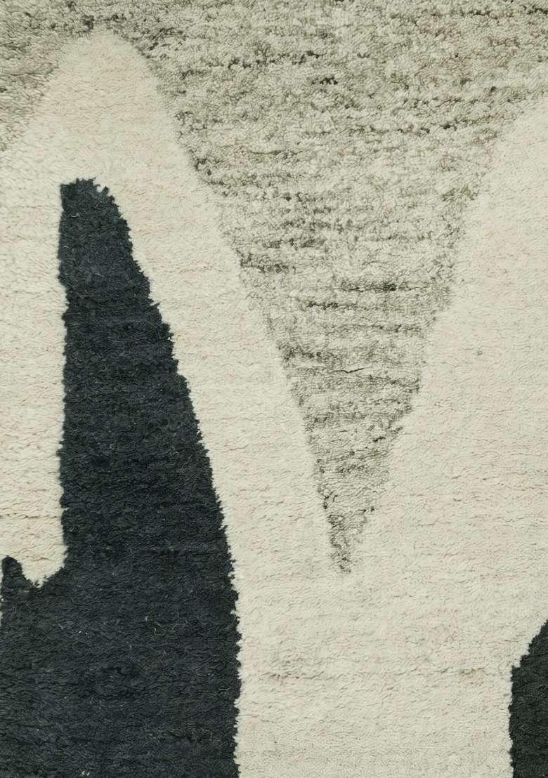 Saffron Rugs Hand-Tufted 100% Wool Area Rug | Sage Green Grey Rectangular Rug | Cotton Backing | Contemporary Swirls Home Decor Carpet for Living Room - Indya