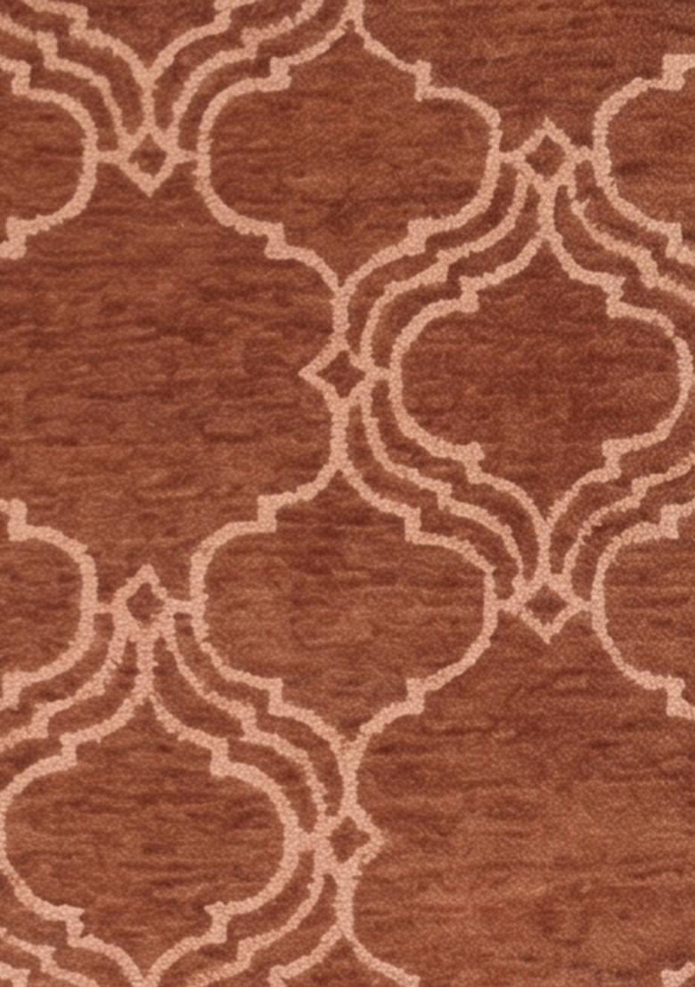 Saffron Rugs Hand Tufted Terracotta Trellis Moroccan Rectangular Wool Area Rug - Indya