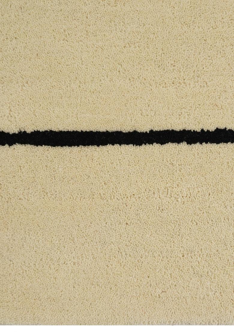 Saffron Rugs Hand Tufted Beige Geometric Modern Rectangular Wool Area Rug - Indya