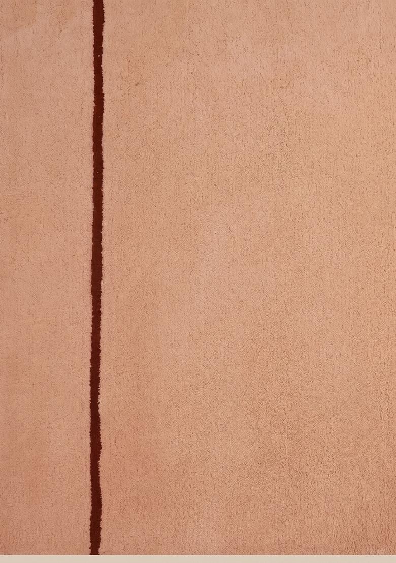 Saffron Rugs Hand Tufted Terracotta Geometric Modern Rectangular Wool Area Rug - Indya