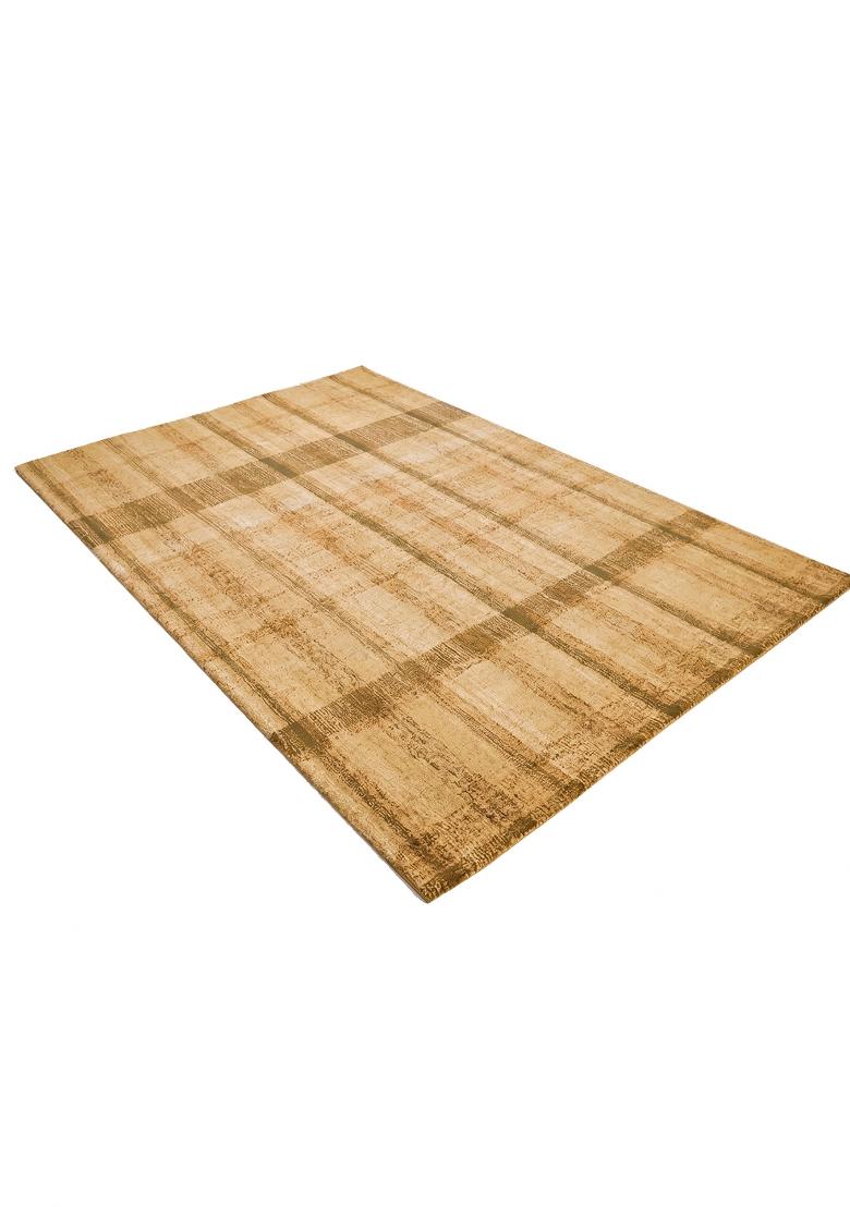 Saffron Rugs Hand Tufted Beige Plaid Farmhouse Rectangular Wool Area Rug - Indya