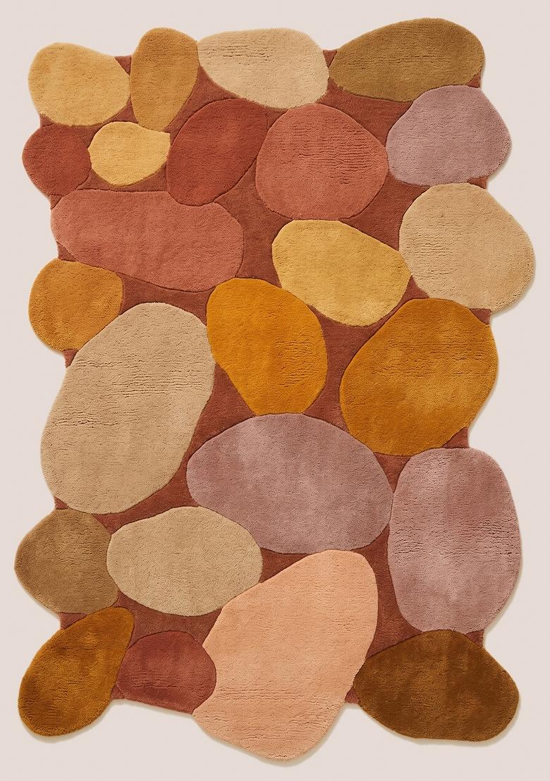 Saffron Rugs Hand Tufted Terracotta Multicolor Geometric Contemporary Rectangular Wool Area Rug - Indya