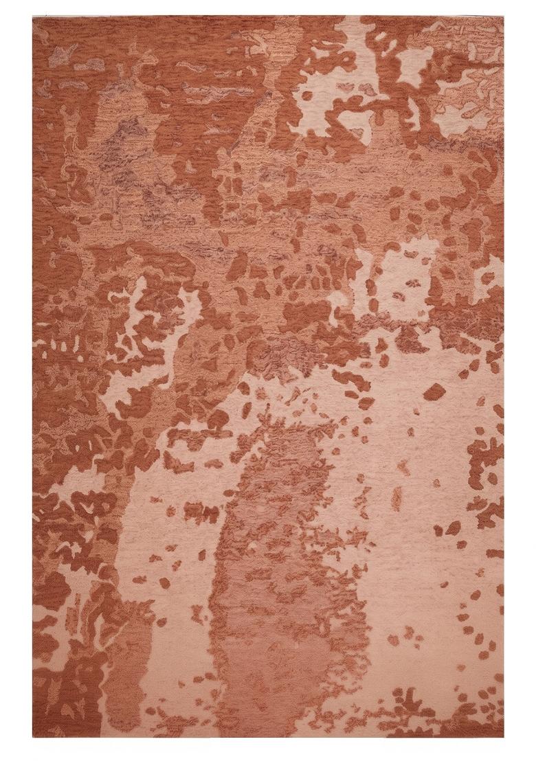 Saffron Rugs Hand Tufted Terracotta Marble Contemporary Rectangular Wool Area Rug - Indya