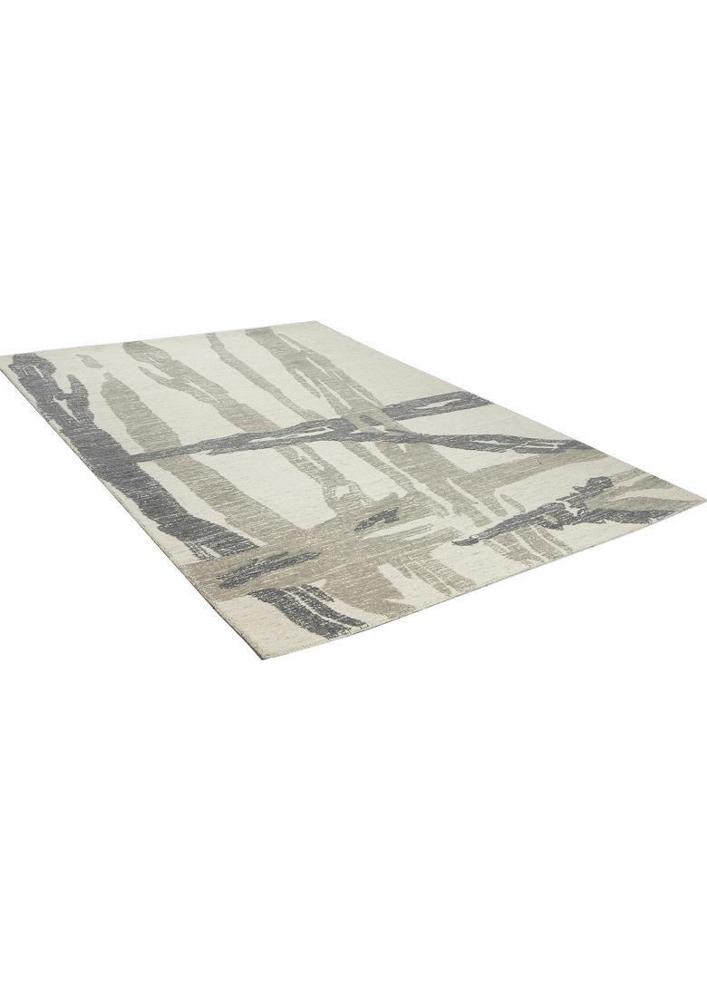 Saffron Rugs Hand Tufted Ivory  Contemporary Rectangular Wool Area Rug - Indya