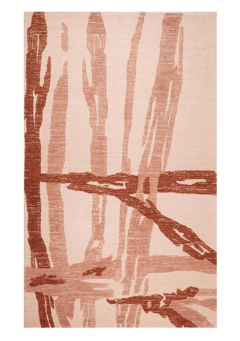 Saffron Rugs Hand Tufted Blush Pink  Contemporary Rectangular Wool Area Rug - Indya