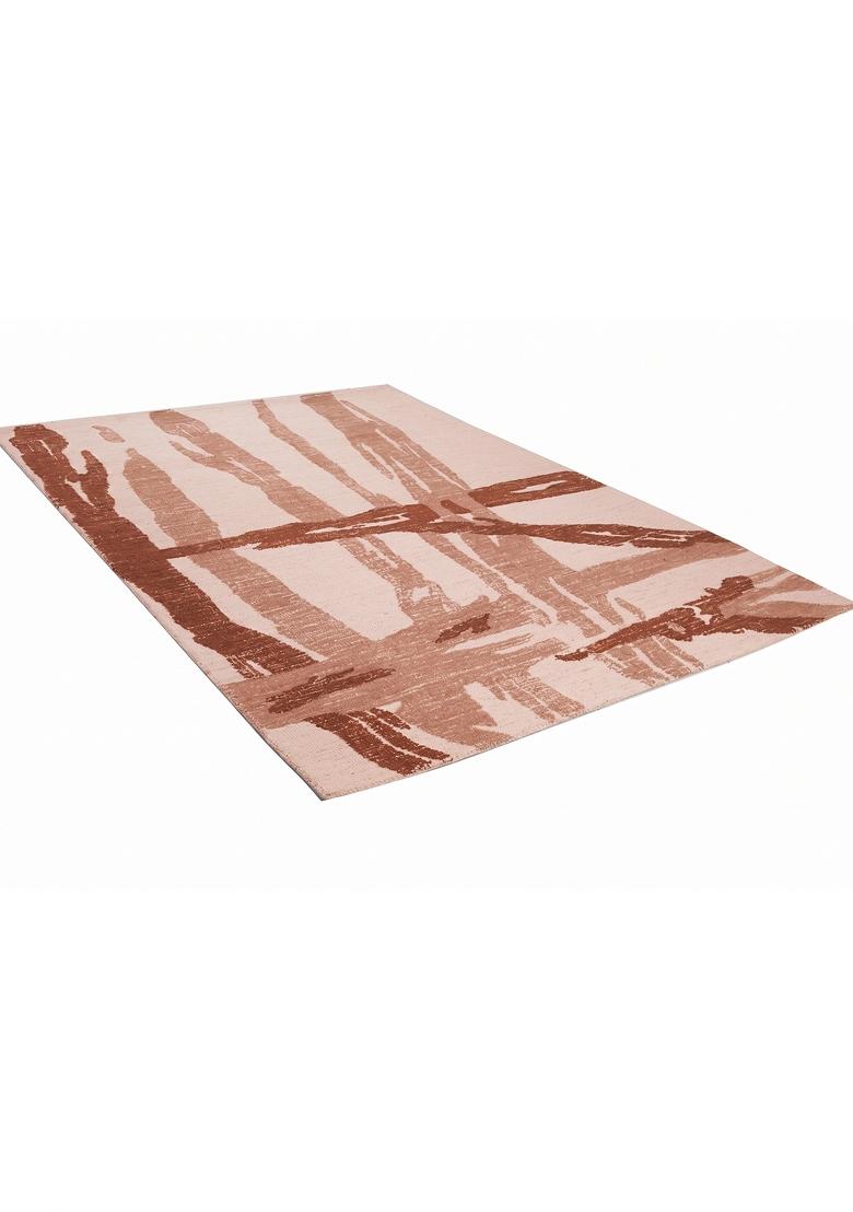 Saffron Rugs Hand Tufted Blush Pink  Contemporary Rectangular Wool Area Rug - Indya