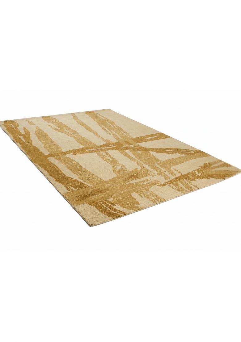 Saffron Rugs Hand Tufted Beige  Contemporary Rectangular Wool Area Rug - Indya