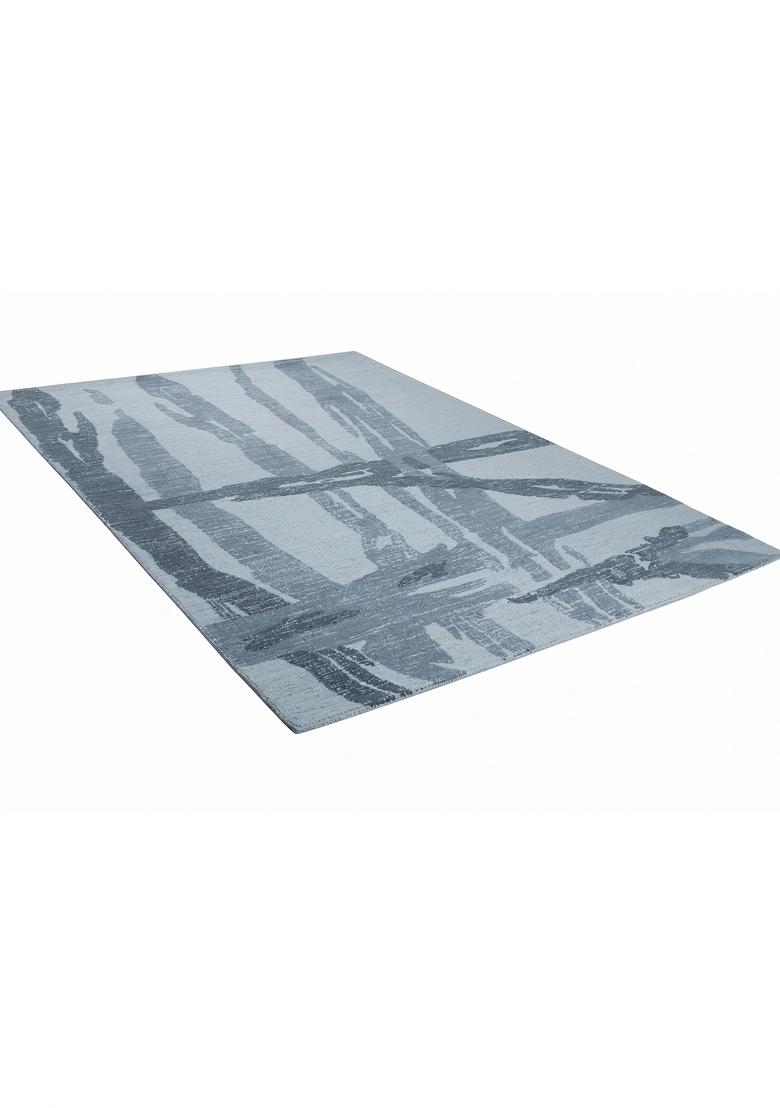 Saffron Rugs Hand Tufted Grey Blue  Contemporary Rectangular Wool Area Rug - Indya