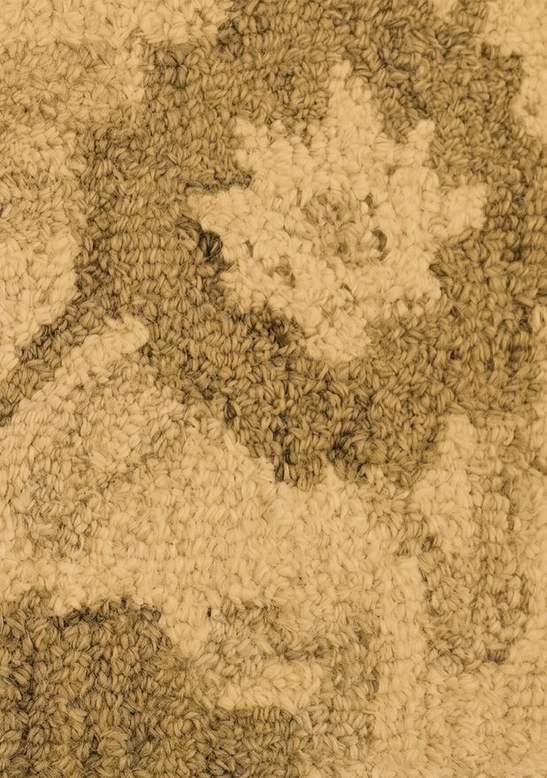Saffron Rugs Hand Tufted Gold Floral Transitional Rectangular Wool Area Rug - Indya